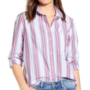 Grayson The Hero Button Down Striped Blouse